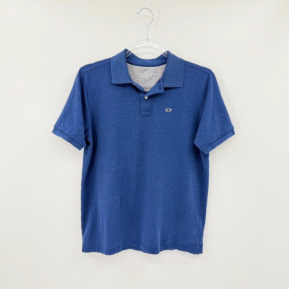 Vineyard Vines Polo Shirt Lot Boys XL Blue Casual Preppy Whale Logo Cotton EUC